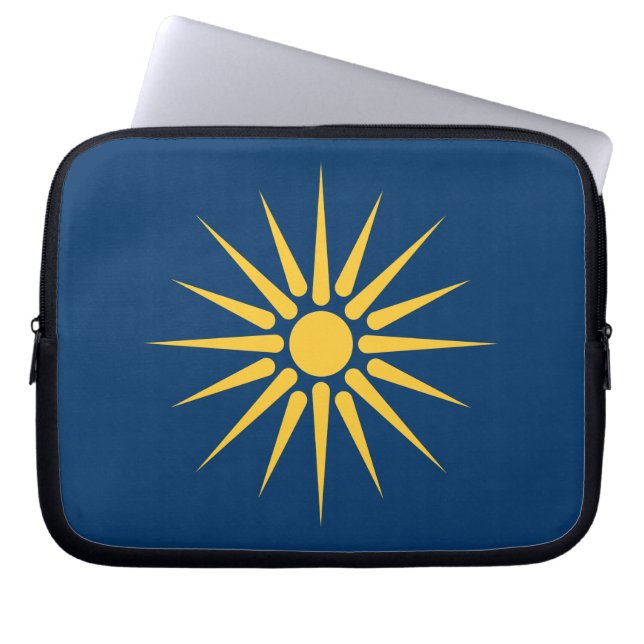 Macedonië Vlag Laptop Hoes (Voorkant)