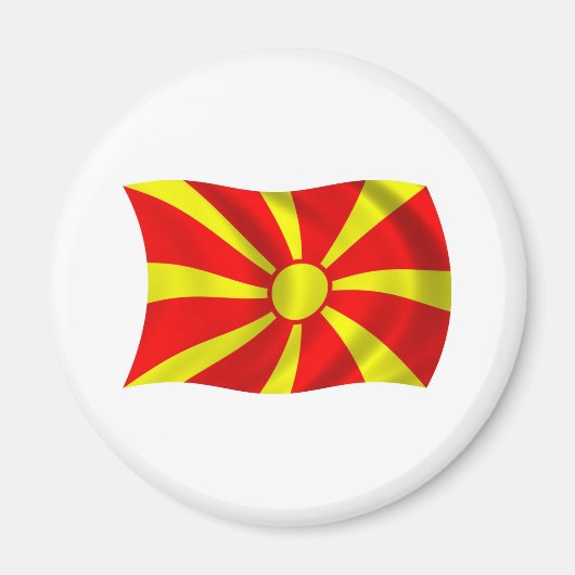 Macedonië Vlag Magneet (Voorkant)
