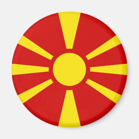Macedonië-vlag Magnet (Voorkant)