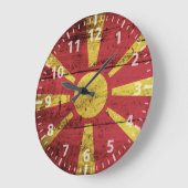 Macedonië Vlag op oude houten graan Grote Klok (Hoek)