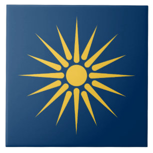 Macedonië Vlag op Tegel Tegeltje