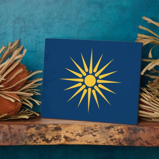 Macedonië Vlag Plaquette Fotoplaat (Zijkant)