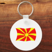 Macedonië Vlag Sleutelhanger (Voorkant)