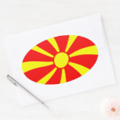 Macedonië Vlag Sticker (Envelop)