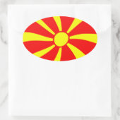 Macedonië Vlag Sticker (Tas)
