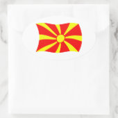 Macedonië Vlag Sticker (Tas)