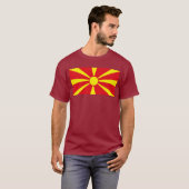 Macedonië Vlag T-shirt (Voorkant volledig)