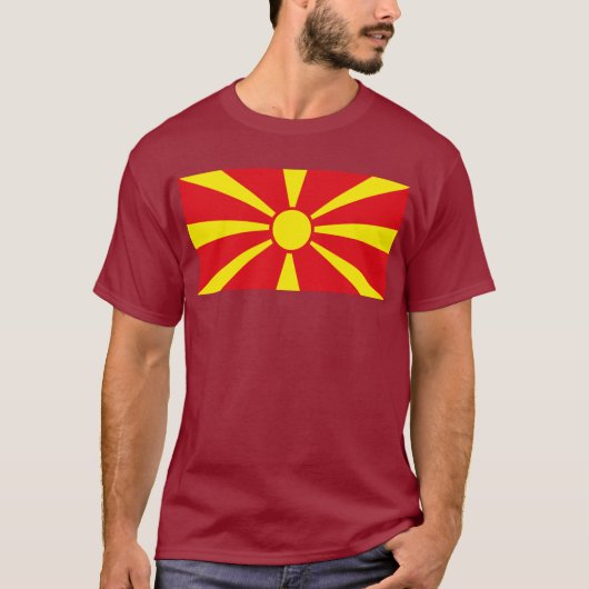 Macedonië Vlag T-shirt (Voorkant)