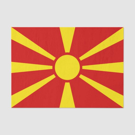Macedonië vlag tissuepapier (Voorkant)