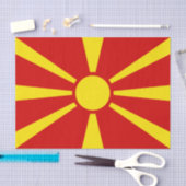 Macedonië vlag tissuepapier (Craft)