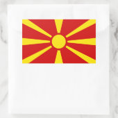 Macedonië-vlaggen Rechthoekige Sticker (Tas)