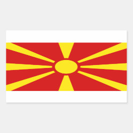 Macedonië-vlaggen Rechthoekige Sticker