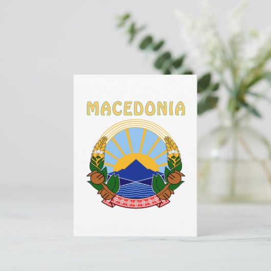 MACEDONIË wapenschild Briefkaart (Staand voorkant)