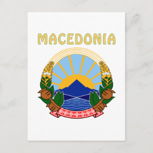 MACEDONIË wapenschild Briefkaart