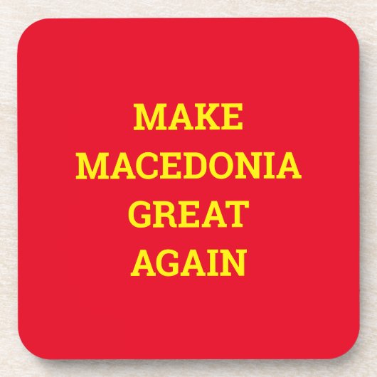 Macedonië weer geweldig bier onderzetter (Voorkant)