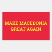 Macedonië weer geweldig rechthoekige sticker (Voorkant)