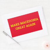 Macedonië weer geweldig rechthoekige sticker (Envelop)