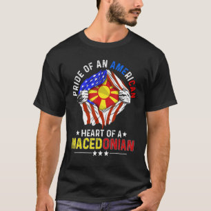 Macedonisch-Amerikaans Pride Buitenlandse Macedoni T-shirt