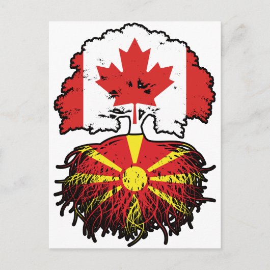 Macedonische Canadese bomen in Canada Briefkaart (Voorkant)