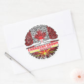 Macedonische Canadese Canadese vlag Ronde Sticker (Envelop)