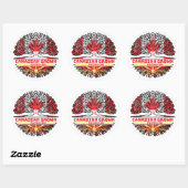Macedonische Canadese Canadese vlag Ronde Sticker (Vel)