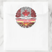Macedonische Canadese Canadese vlag Ronde Sticker (Tas)