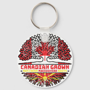 Macedonische Canadese Canadese vlag Sleutelhanger