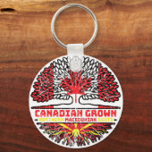Macedonische Canadese Canadese vlag Sleutelhanger (Achterkant)