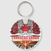 Macedonische Canadese Canadese vlag Sleutelhanger (Achterkant)