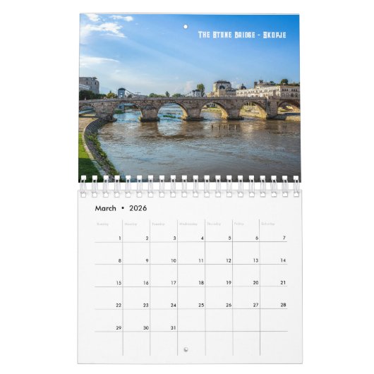 Macedonische fotokalender kalender (Mar 2026)