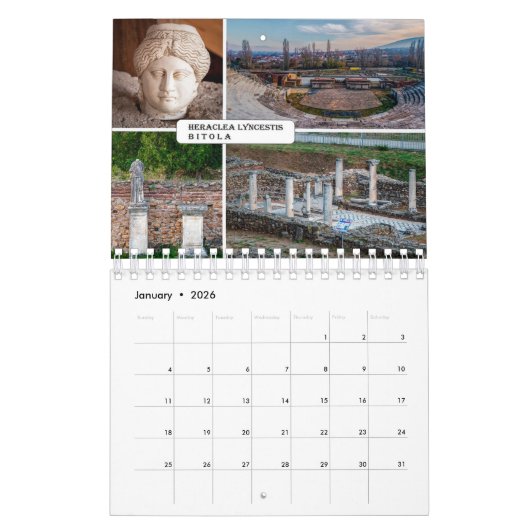 Macedonische fotokalender kalender (Jan 2026)