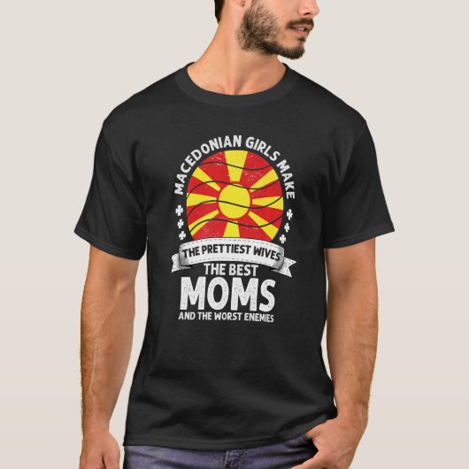 Macedonische Moeder Moederdag Mama Macedonisch Ame T-shirt (Voorkant)