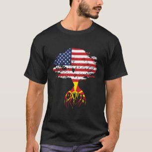 Macedonische roots Amerikaanse vlag Macedonië gesc T-shirt