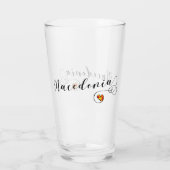 Macedonische vlag Heart Design, Macedonië Glas (Achterkant)