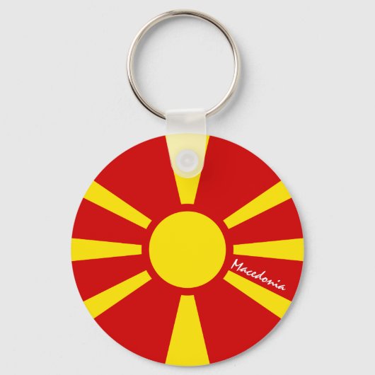 Macedonische vlag & Macedonië patriotten / sport Sleutelhanger (Voorkant)