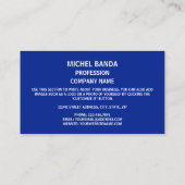 Macedonische vlag & Nationaal embleem, Noord-Maced Visitekaartje (Achterkant)