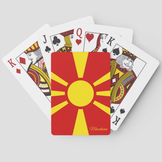 Macedonische Vlag Spelletjes, Macedonië Speelkaart Pokerkaarten (Achterkant)
