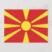 Macedonische vlag, vlag van Noord-Macedonië Briefkaart (Voorkant)