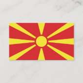 Macedonische vlag, vlag van Noord-Macedonië Visitekaartje (Voorkant)
