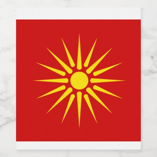 Macedonische wijnfles wijn etiket (Enkel label)