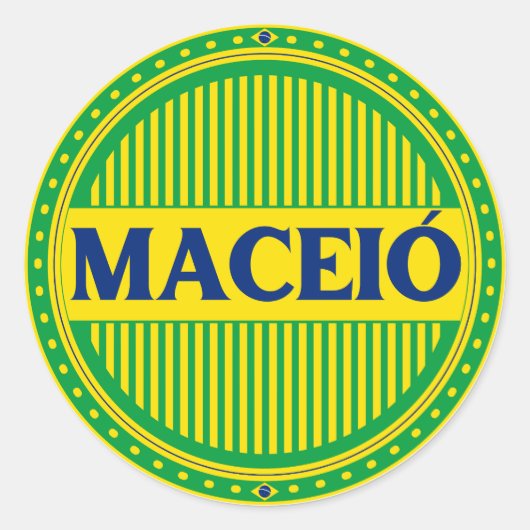 Maceió City Pride – Braziliaanse identiteit Ronde Sticker (Voorkant)
