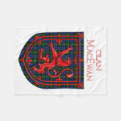 MacEwan Tartan Scottish Play Lion Rampant Fleece Deken (Voorkant (Horizontaal))