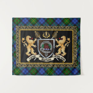 MacEwen Clan Badge & Motto w/Lions Wandkleed