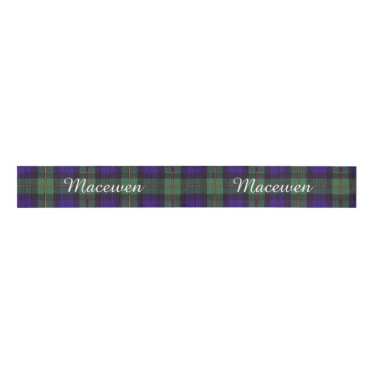 Macewen clan Pset Scottish tartan Grosgrain Lint (Voorkant)