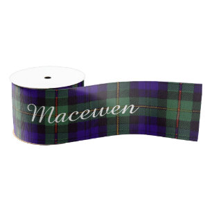 Macewen clan Pset Scottish tartan Grosgrain Lint