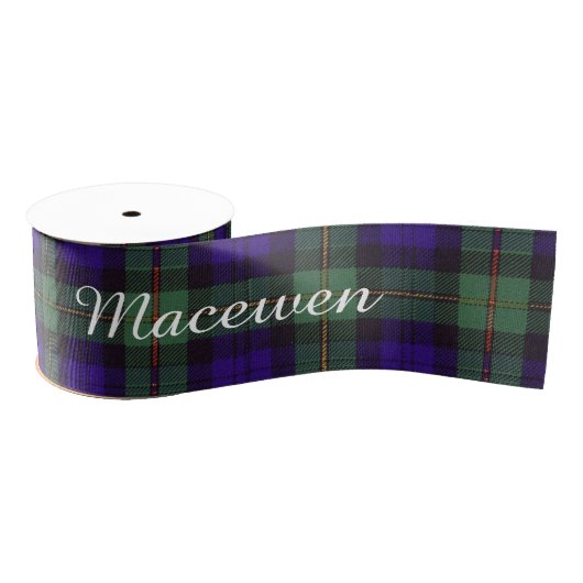 Macewen clan Pset Scottish tartan Grosgrain Lint (Spoel)