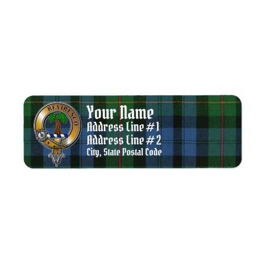MacEwen Tartan & Badge Etiket (Voorkant)