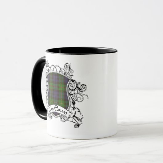 MacEwen Tartan Shield Mok (Voorkant links)