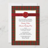 MacFarland Tartan Plaid Monogrammed Bruiloft Kaart (Voorkant)
