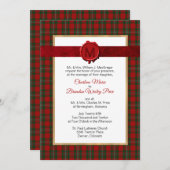 MacFarland Tartan Plaid Monogrammed Bruiloft Kaart (Voorkant / Achterkant)